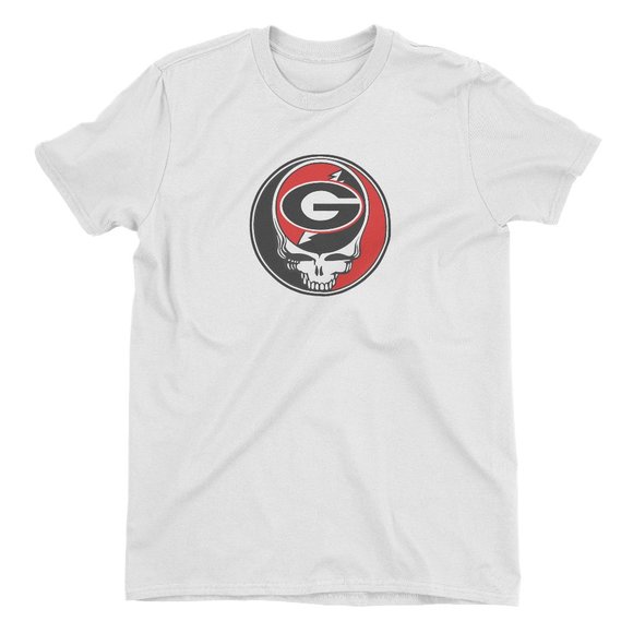 Georgia Grateful Dead Old School Bulldogs Shakedown T-shirt UGA Lightweight - Picture 2 of 2